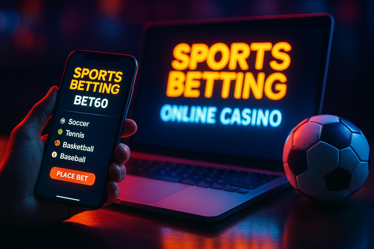 Aposte em apostas esportivas no cassino online BET60