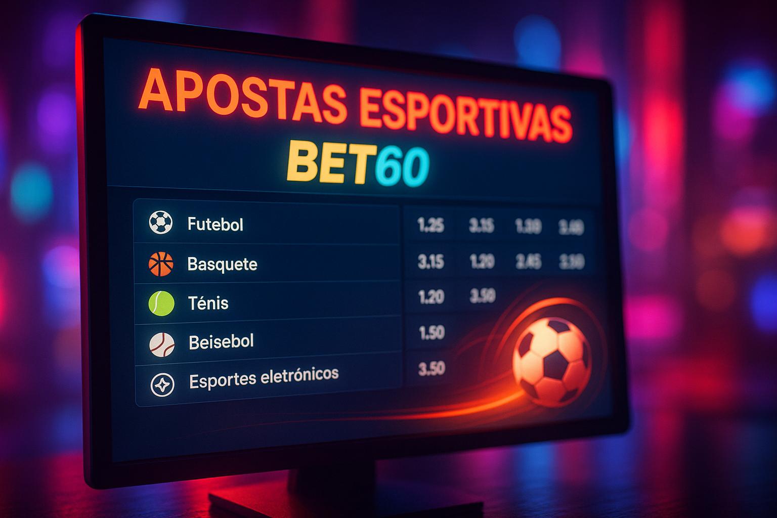 Apostas esportivas no cassino online BET60